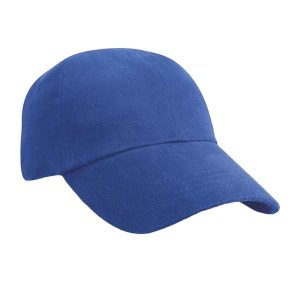Szczotkowana Bawełniana Czapka Z Daszkiem O Niskim Profilu. Niebieskie czapki RESULT HEADWEAR, bez wzorów, z bawełny. Za 38,99 zł.