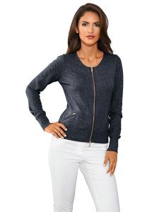 Heine Kardigan w kolorze granatowym rozmiar: 50. Niebieskie kardigany Heine. Za 173,99 zł.