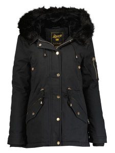 Geographical Norway Parka "Boldina" w kolorze czarnym rozmiar: XL. Czarne płaszcze Geographical Norway, xl, bez wzorów, bez kaptura. Za 254,74 zł.