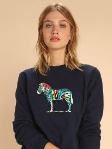 WOOOP Bluza "Fresh Paint" w kolorze granatowym rozmiar: M. Niebieskie bluzy Wooop, m, bez wzorów, bez kaptura. Za 88,02 zł.