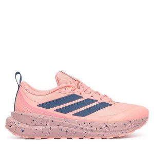 Buty do biegania adidas. Czerwone buty sportowe ADIDAS, bez wzorów, bez zapięcia, do biegania. Za 259,99 zł.
