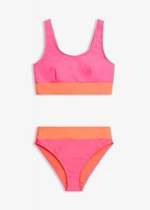 Zabudowane bikini bustier (2 części). Czerwone bikini bonprix, bez wzorów. Za 117,99 zł.