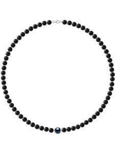 Pearline Naszyjnik z perłą rozmiar: 45 cm. Czarne naszyjniki Pearline, z agatem, srebrne. Za 260,99 zł.