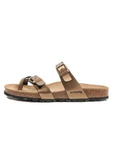 Billowy Japonki w kolorze brązowym rozmiar: 41. Brązowe klapki Billowy, bez wzorów, z otwartym noskiem, bez obcasa. Za 130,99 zł.