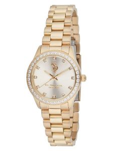 U.S. Polo Assn. Zegarek kwarcowy w kolorze złotym rozmiar: onesize. Żółte, analogowe zegarki U.S. Polo Assn. Za 434,99 zł.