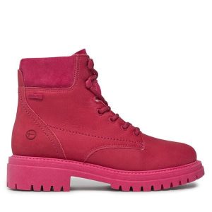 Trapery Tamaris. Czerwone buty zimowe Tamaris, bez obcasa, bez zapięcia. Za 619,99 zł.