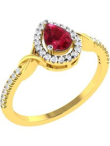 Diamant Vendôme Złoty pierścionek z diamentami i rubinem rozmiar: 57. Czerwone pierścionki Diamant Vendôme, z diamentem, złote. Za 1 261,99 zł.