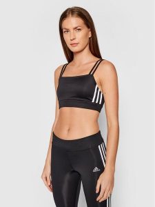 Adidas Biustonosz top adicolor Classics H37791 Czarny. Czarne biustonosze ADIDAS, bez wzorów, z syntetyku, bez kołnierzyka, bez ramiączek. Za 69,99 zł.