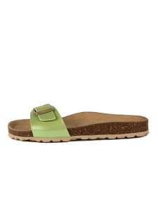 Little Sky Klapki w kolorze zielonym rozmiar: 42. Zielone klapki Little Sky, bez wzorów, z otwartym noskiem, bez obcasa. Za 104,99 zł.