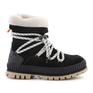 Sniegowce Damskie Palladium Pallashock Hiver 94349-008-M czarne. Czarne buty zimowe ze skóry, bez obcasa, bez zapięcia. Za 872,66 zł.