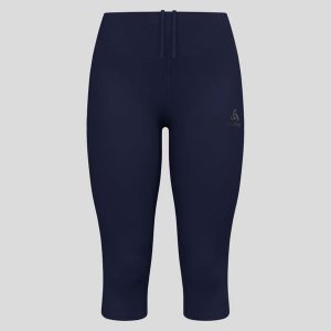 Legginsy damskie Odlo ESSENTIAL Tights 3/4. Niebieskie legginsy ODLO, bez wzorów. W wyprzedaży za 242,99 zł.
