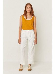 SKFK Top "Katia" w kolorze pomarańczowym rozmiar: 36. Pomarańczowe topy SKFK, bez wzorów, z bawełny, bez kołnierzyka, bez ramiączek. Za 152,99 zł.