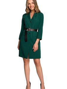 Stylove Sukienka w kolorze zielonym rozmiar: XL. Zielone sukienki Stylove, xl, bez wzorów, bez kołnierzyka, bez ramiączek, mini. Za 184,46 zł.