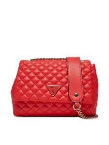 Guess Torebka HWEQG954121 Czerwony. Czerwone torebki klasyczne Guess, z aplikacjami, ze skóry, bez dodatków. Za 329,99 zł.