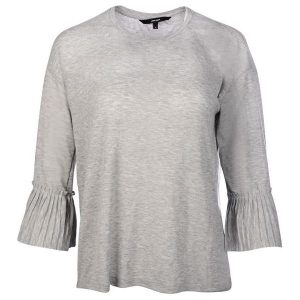 Vero Moda Ladies T-Shirt Jakuri 3/4 Mankietów Frill Top d2-2 Light Grey Melange Melange (Rozmiar Xs). T-shirty marki Vero Moda. W wyprzedaży za 31,00 zł.