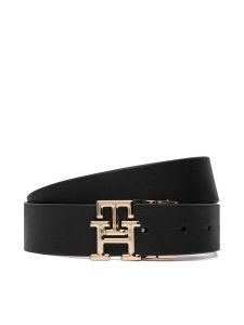 Tommy Hilfiger Pasek Th Logo Rev 3.0 Pebble AW0AW18691 Czarny. Czarne paski TOMMY HILFIGER, bez wzorów, ze skóry. Za 309,99 zł.