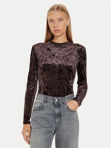 Marella Bluzka Balera 2423946035 Brązowy Regular Fit. Brązowe bluzki Marella, s, bez wzorów, z syntetyku, bez kołnierzyka, bez ramiączek. Za 259,99 zł.
