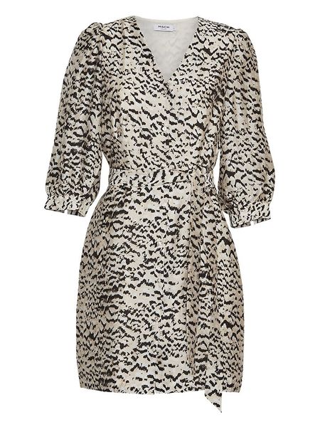 MOSS COPENHAGEN Sukienka "Philida Maire" w kolorze beżowym rozmiar: L. Brązowe sukienki Moss Copenhagen, na co dzień, l, bez wzorów, z tkaniny, bez kołnierzyka, bez ramiączek, mini, proste. Za 140,86 zł.