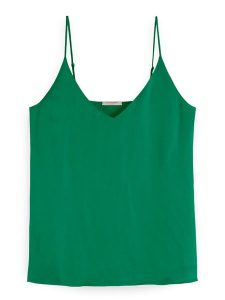 Scotch & Soda Top w kolorze zielonym rozmiar: XL. Zielone topy Scotch & Soda, xl, bez wzorów, z wiskozy, bez kołnierzyka, bez ramiączek. Za 109,78 zł.