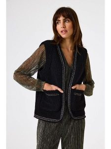 Garcia Kamizelka w kolorze czarnym rozmiar: XS. Czarne kamizelki Garcia, xs, z aplikacjami, bez kołnierzyka, bez ramiączek, bez kaptura. Za 152,99 zł.