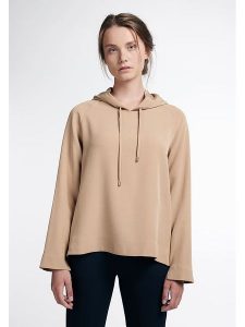 Eterna Bluza w kolorze beżowym rozmiar: 38. Brązowe bluzy Eterna, bez wzorów, z kapturem. Za 122,96 zł.