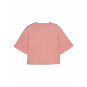 Młodzieżowa koszulka ESS z logo No. 1 o krótkiej długości PUMA Pink Fruit. Czerwona bluzki Puma, l, bez wzorów, prążkowane, młodzieżowe, bez kołnierzyka, bez ramiączek. Za 79,00 zł.