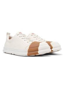Camper Skórzane sneakersy "Runner JCT" w kolorze kremowym rozmiar: 40. Brązowe trampki Camper, bez wzorów, bez zapięcia. Za 347,99 zł.