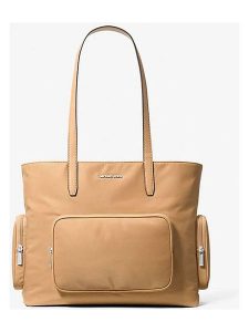 Michael Kors Shopper bag w kolorze beżowym - 43 x 30 x 12 cm rozmiar: onesize. Brązowe shopper bag Michael Kors, bez wzorów, z materiału, na ramię, bez dodatków. Za 565,99 zł.