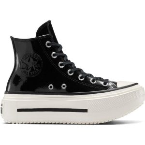 Buty sportowe Converse Chuck Taylor All Star Lift Double Stack. Czarne buty trekkingowe Converse, ze skóry ekologicznej, bez zapięcia. Za 469,97 zł.