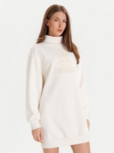 Guess Sukienka codzienna V5YK07 KCX22 Écru Regular Fit. Kombinezony Guess, na co dzień, xl, z aplikacjami, z syntetyku, bez kołnierzyka, bez ramiączek, proste. Za 259,99 zł.