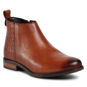 Botki Lasocki. Brązowe botki Lasocki, bez wzorów, bez obcasa, na płaskiej podeszwie, bez zapięcia. Za 102,99 zł.