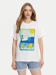 Roxy T-Shirt ERJZT05899 Biały. Białe t-shirty Roxy, l, bez wzorów, z bawełny, bez kołnierzyka, bez ramiączek. Za 89,99 zł.