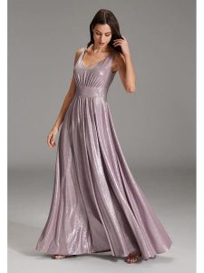 SWING Sukienka w kolorze fioletowym rozmiar: 36. Różowe sukienki Swing, bez wzorów, bez kołnierzyka, bez ramiączek, maxi. Za 289,20 zł.