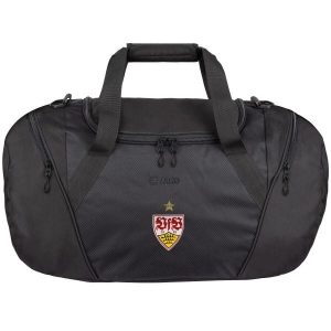 Torba sportowa VfB Stuttgart 2021/22. Czarne torby podróżne i sportowe JAKO, bez wzorów, z materiału, na ramię, duże. Za 206,63 zł.