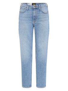 Lee Dżinsy - Tapered fit - w kolorze błękitnym rozmiar: W30/L33. Niebieskie jeansy Lee, z aplikacjami, z podwyższonym stanem. Za 148,96 zł.