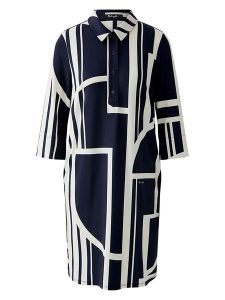 Miss Lagotte Sukienka w kolorze granatowo-białym rozmiar: 36. Czarne sukienki Miss Lagotte, na co dzień, bez wzorów, bez kołnierzyka, bez ramiączek, midi, proste. Za 165,99 zł.