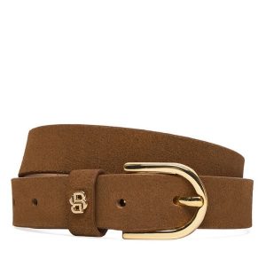 Pasek BOSS. Brązowe paski Boss, bez wzorów. Za 379,99 zł.