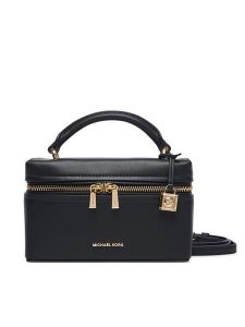 MICHAEL Michael Kors Torebka 32S6GQ1C0L Czarny. Czarne kuferki MICHAEL Michael Kors, bez wzorów, ze skóry, bez dodatków. Za 879,99 zł.