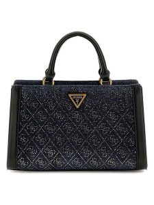 Guess Torebka w kolorze granatowym - 28 x 17 x 10 cm rozmiar: onesize. Niebieskie torebki klasyczne Guess, z aplikacjami, z bawełny, przez ramię, bez dodatków. Za 461,21 zł.