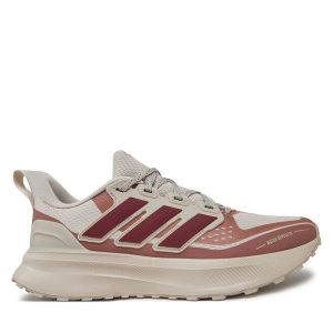 Buty do biegania adidas. Brązowe buty sportowe ADIDAS, bez wzorów, bez zapięcia, do biegania. Za 269,99 zł.