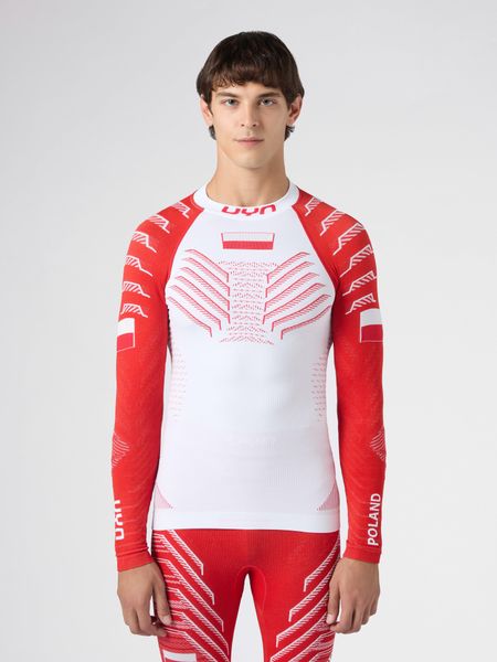 Koszulka termoaktywna dla dorosłych UYN Natyon 3.0 Poland Uw Shirt. Czerwone koszule nocne UYN, bez wzorów, ze skóry, bez ramiączek. Za 619,99 zł.