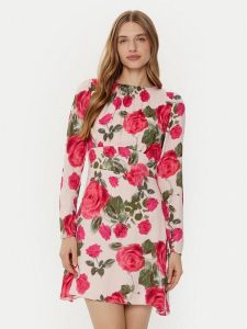 Guess Sukienka codzienna W5RK39 WGLC2 Różowy Regular Fit. Czerwone kombinezony Guess, na co dzień, m, z aplikacjami, z wiskozy, bez kołnierzyka, bez ramiączek, proste. Za 359,99 zł.