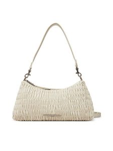 Calvin Klein Jeans Torebka Rouched Shoulder Bag LV04K3088G Écru. Torebki klasyczne Calvin Klein Jeans, bez wzorów, z jeansu, bez dodatków. Za 289,99 zł.