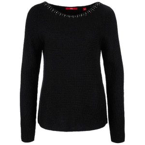 S.Oliver Sweter Damski 34 Czarny. Swetry klasyczne marki s.Oliver. W wyprzedaży za 226,00 zł.