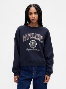 GAP Bluza w kolorze granatowym rozmiar: M. Niebieskie bluzy GAP, m, bez wzorów, bez kaptura. Za 171,28 zł.