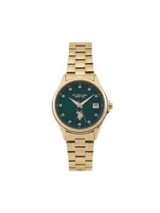 U.S. Polo Assn. Zegarek Louise USP8342GR Złoty. Żółte, analogowe zegarki U.S. Polo Assn. Za 489,99 zł.