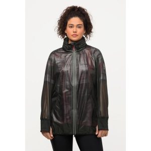 Damskie Kurtka funkcyjna HYPRAR wodoodporna kaptur lekka. Czarne kurtki Ulla Popken, na zimę, plus size, bez wzorów, z materiału, bez kaptura. W wyprzedaży za 479,99 zł.