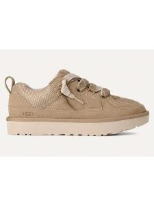 UGG Sneakersy "Lowmel" w kolorze beżowym rozmiar: 40. Brązowe trampki Ugg, bez wzorów, ze skóry, bez zapięcia. Za 503,95 zł.