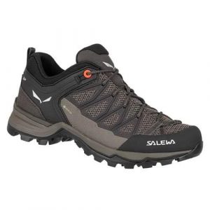 Buty trekkingowe damskie Salewa Mtn Trainer Lite Gtx. Brązowe buty trekkingowe Salewa, z materiału, bez zapięcia. Za 663,60 zł.