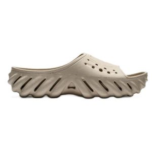 Klapki Crocs Echo Slide Elephant 208170-160 beżowy. Brązowe klapki bez wzorów, bez obcasa. Za 408,30 zł.
